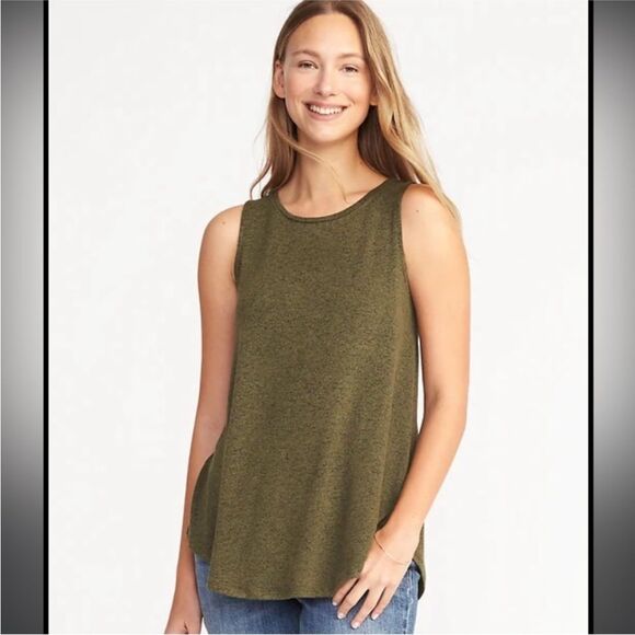 NWT Old Navy EveryWear Crewneck Relaxed Fit Tank Top in Army Green Small 4/6 - Picture 12 of 12